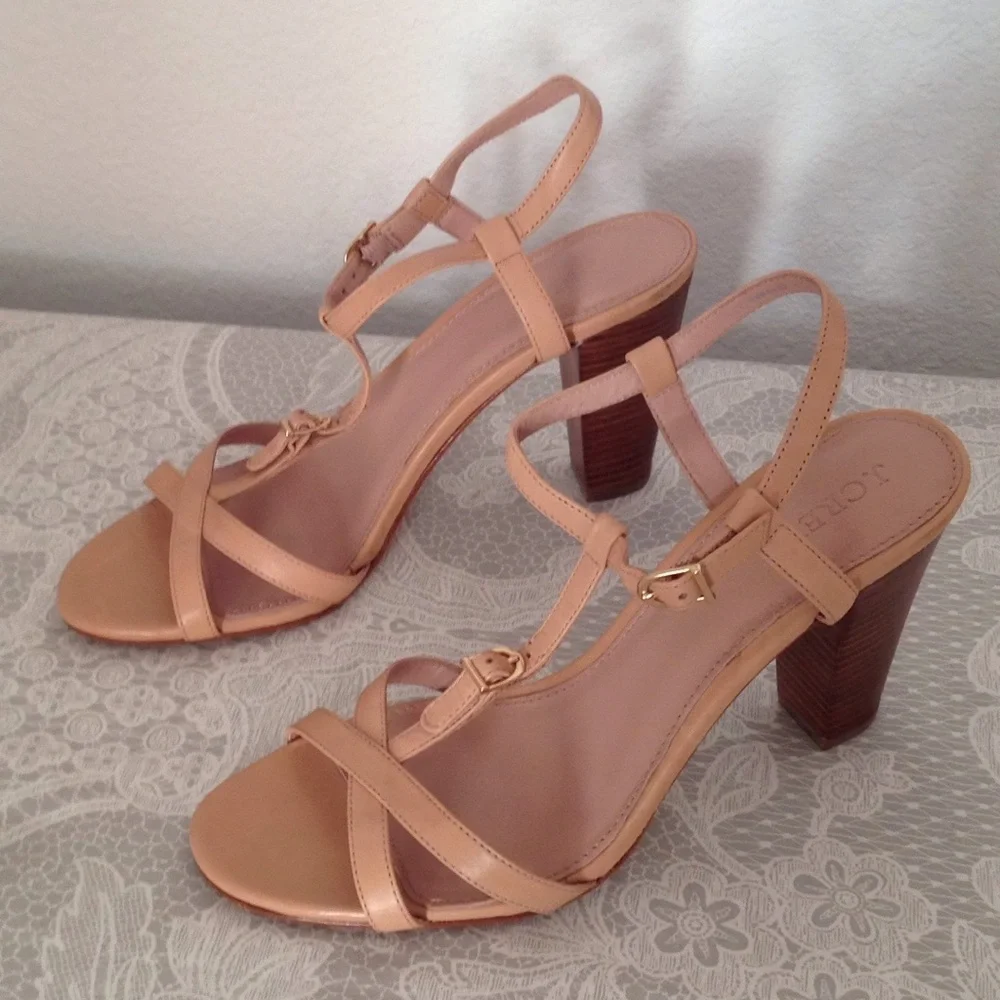 J.crew nude T strap sandals
